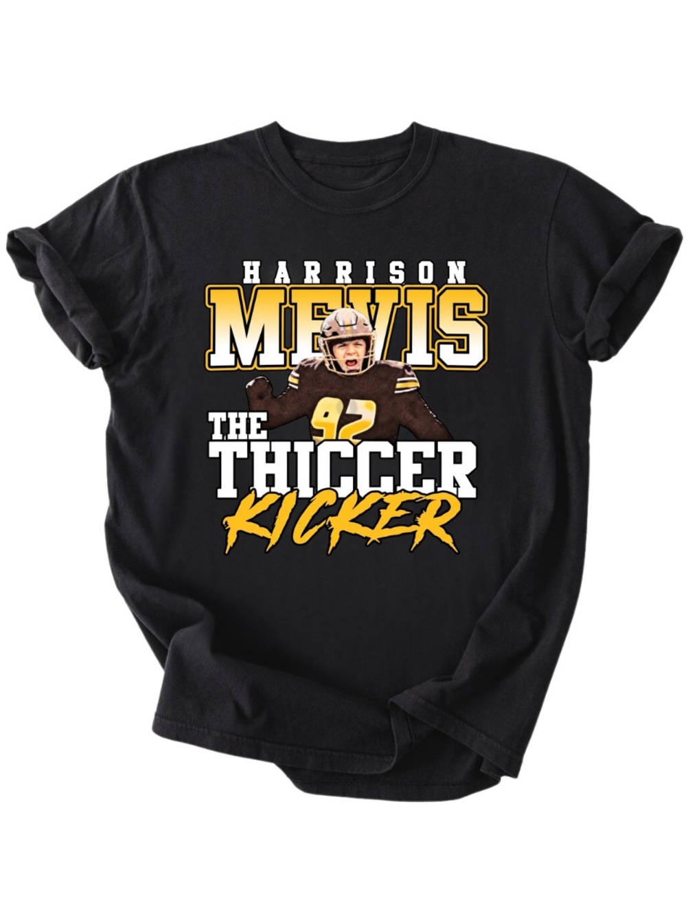 Black "Harrison Mevis The Thiccer Kicker" T‑Shirt